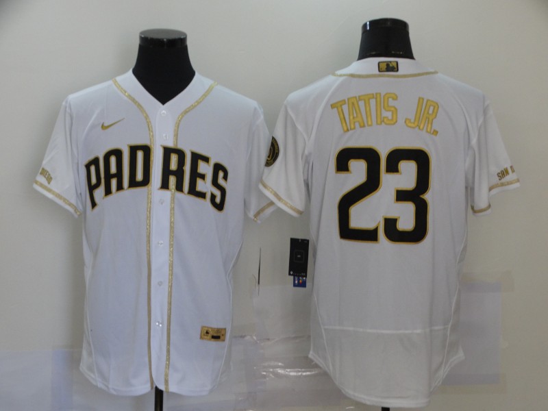 Men's San Diego Padres Fernando Tatis Jr. #23 White Stitched Jersey